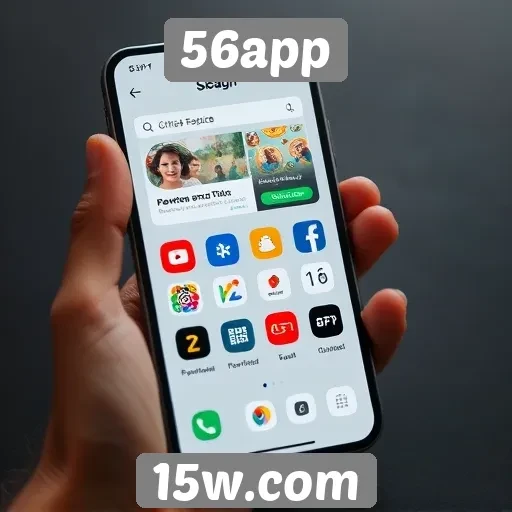 Análise da interface do usuário no 56app